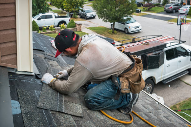 Professional Roof Installation technician working in Simms, MT